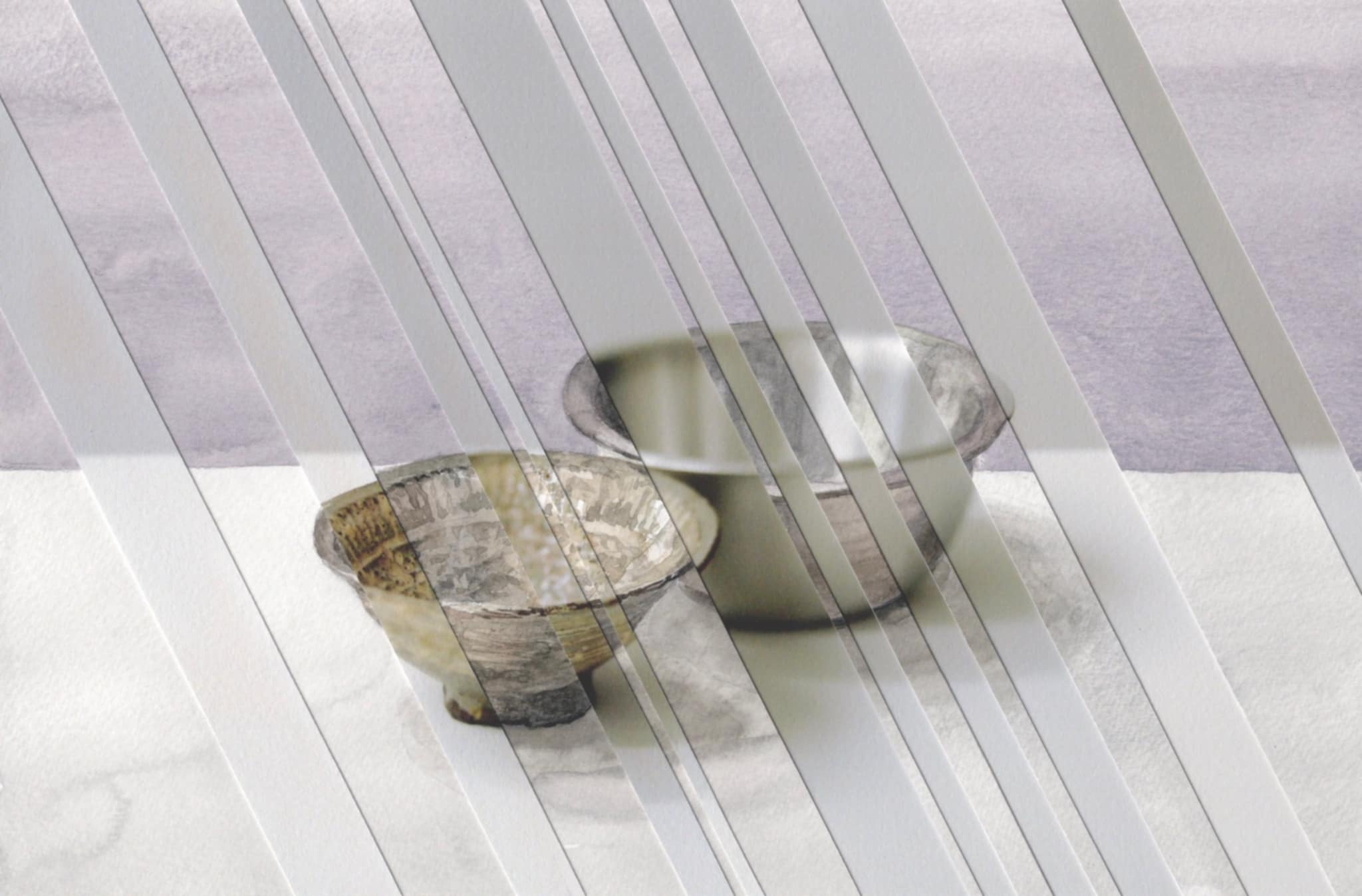 Still Life, Antique Bowl and Plastic Bowl (parallax_17)
