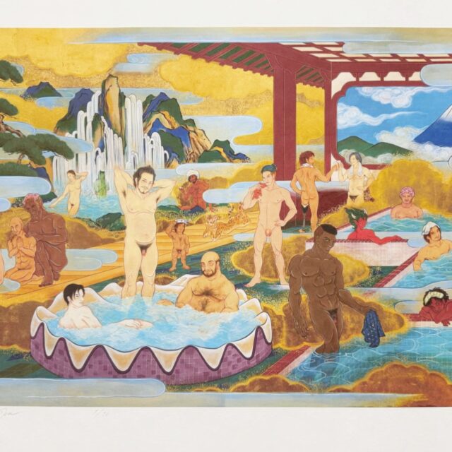 浮世男風呂圖